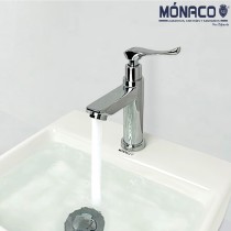 Llave de Lavatorio Trebol Grazia Baja Plata Cromada - MOLDOVA